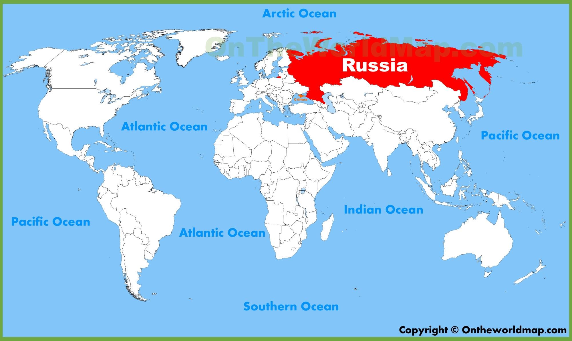 Russische Karte Der Welt Russland Karte Der Welt Osteuropa Europa   Russische Karte Der Welt 