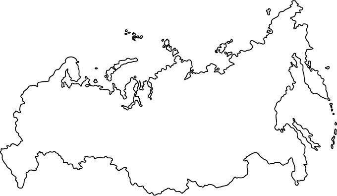 Russland Karte Umriss - Russland-Karte (Osteuropa - Europa)