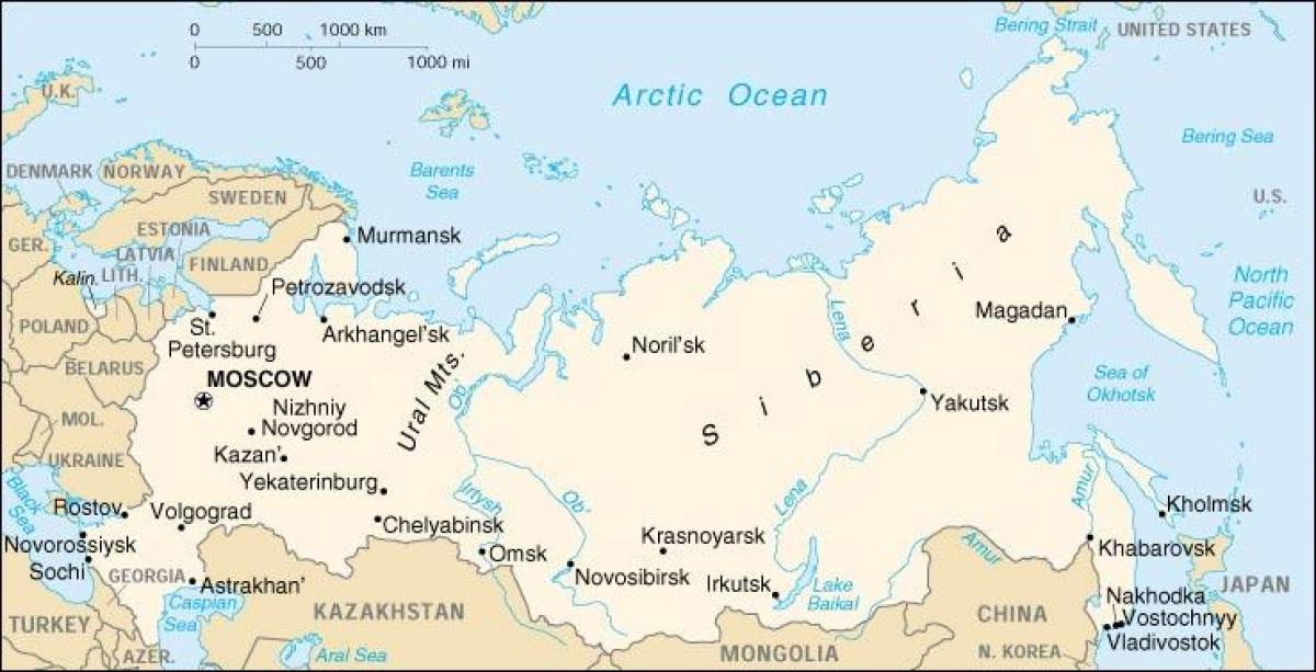 Russland Grenze Karte