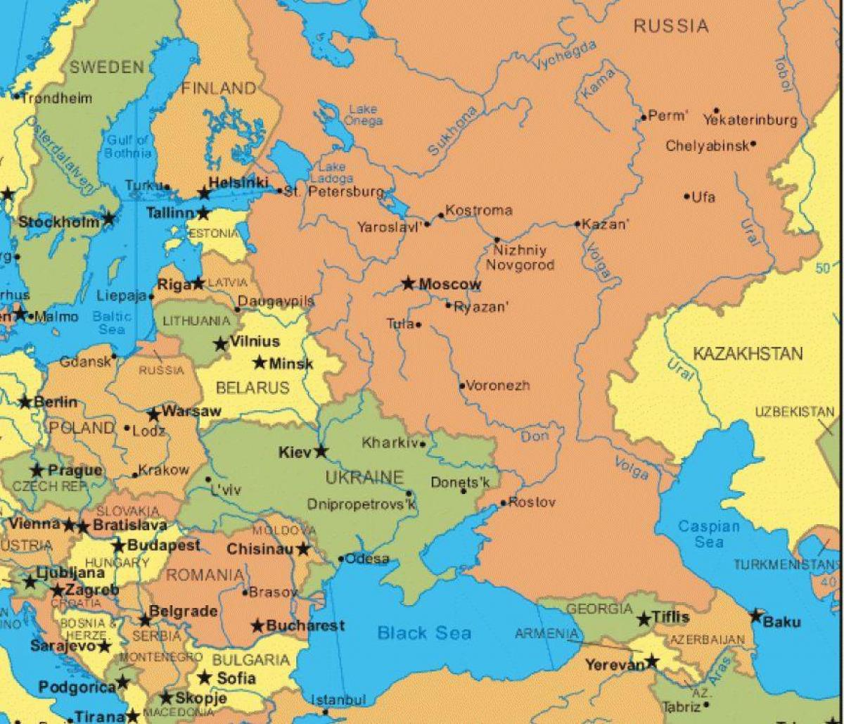 Osteuropa und Russland Karte