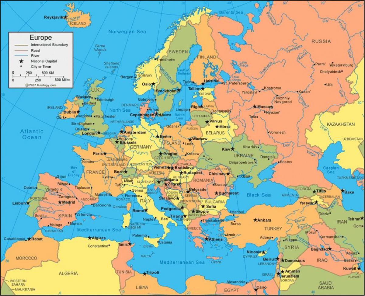 Russland Karte Europa