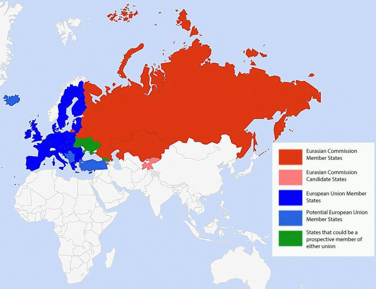 Eurasien Karte   Russland Eurasien Karte 