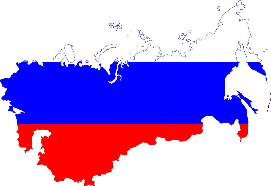 Karte Russlands fahne