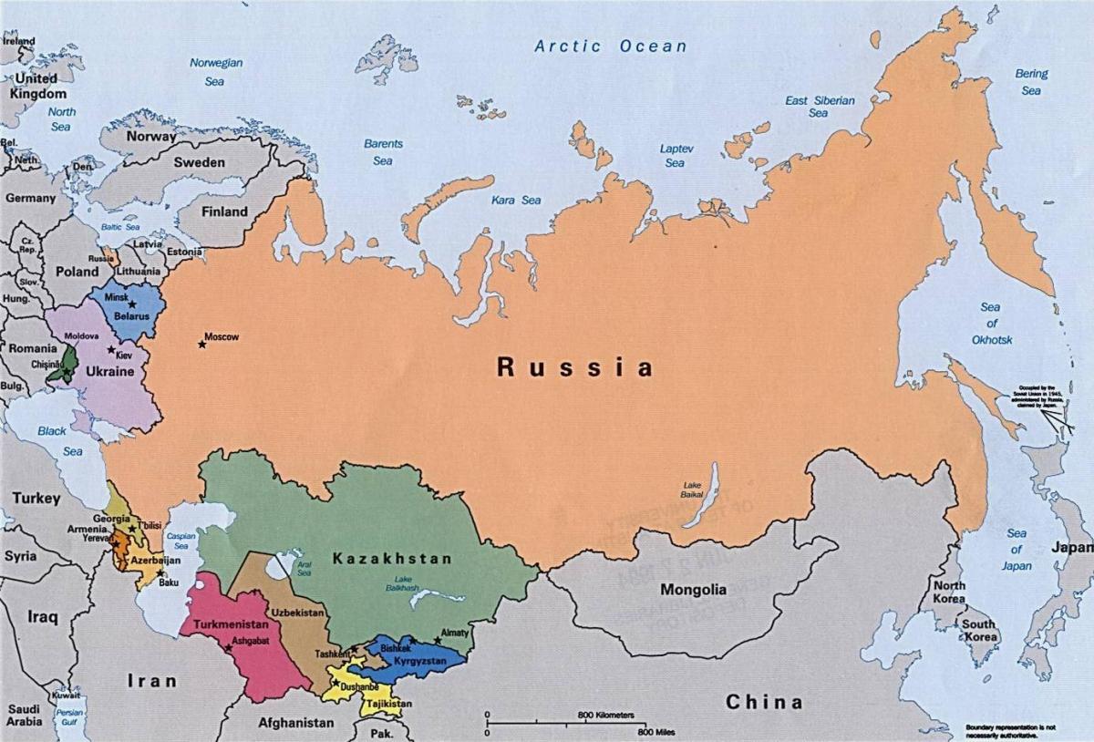 Russischen Kontinent Karte