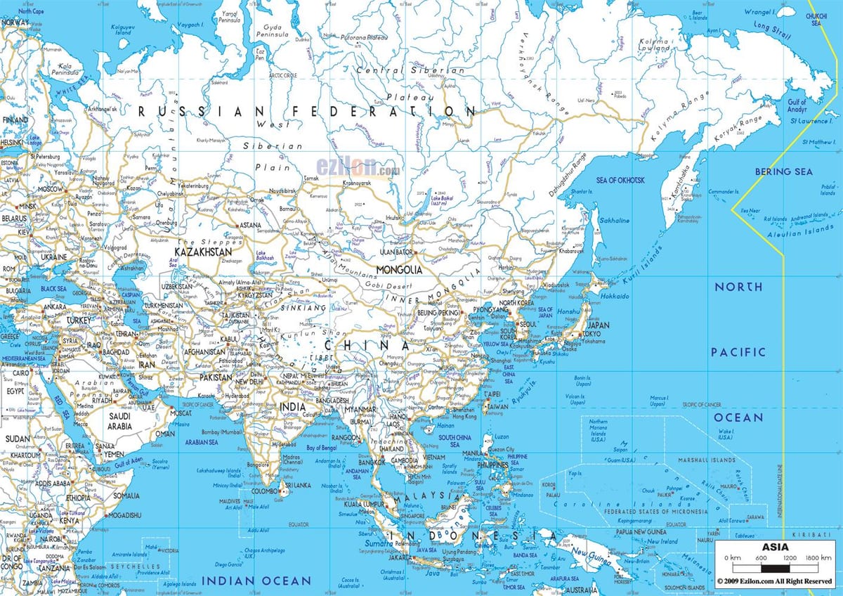Landkarte Russland