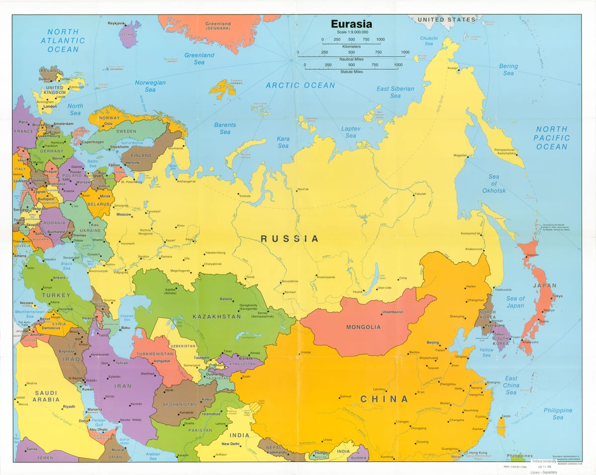 Karte der UdSSR / Russland