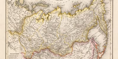 Alte Karte von Russland