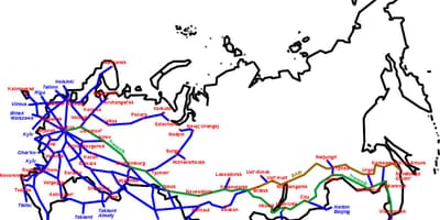 Karte der Russischen Eisenbahnen