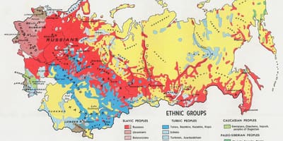 Karte von Russland im Jahre 1917