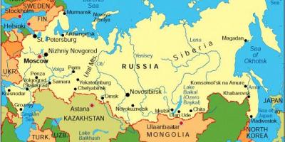 Russland und die umliegenden Länder Karte