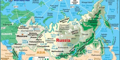 Karte von Ost-Russland