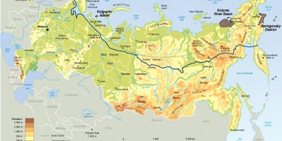 Physische Karte Russland