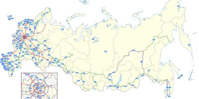 Karte der Russischen Autobahn
