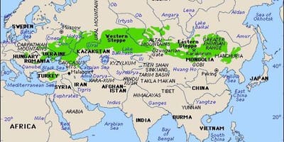 Karte der Russischen Steppe