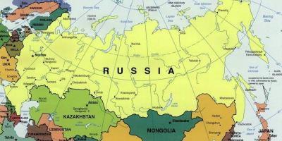 Karte von Russland und den angrenzenden Ländern