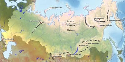 Berge von Russland Karte