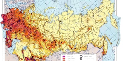 Russland Karte Bevölkerungsdichte