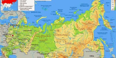 Russischen geographischen Karte
