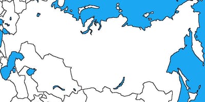 Russland Karte leer