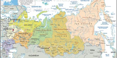 Karte von Russland-Staaten