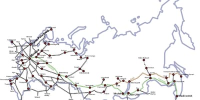 Zug Karte Russland