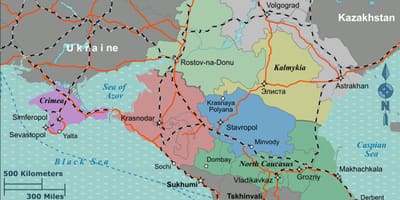 Karte des südlichen Russland